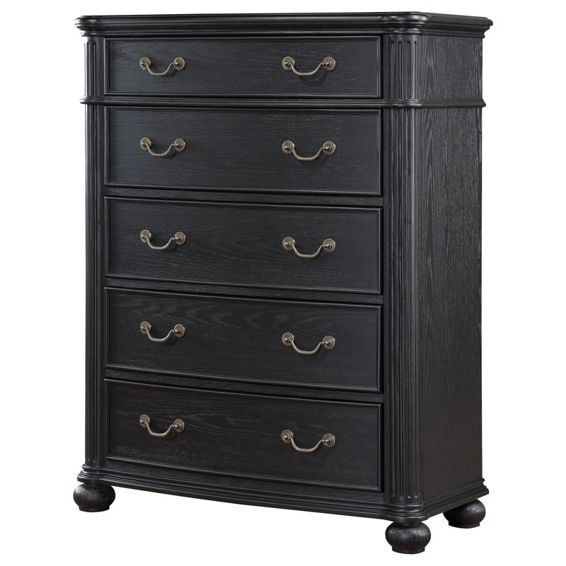 Benjara Selena Tall Dresser Chest, 5 Drawers, Copper Metal Benjara Selena Tall Dresser Chest, 5 Drawers, Copper Metal